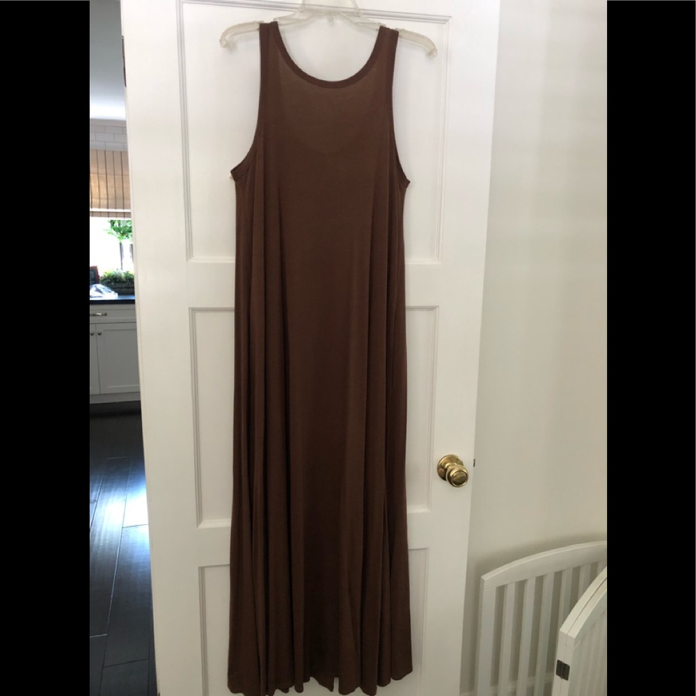 Soft Surroundings classic brown maxi tank dress - Picture 6 of 6